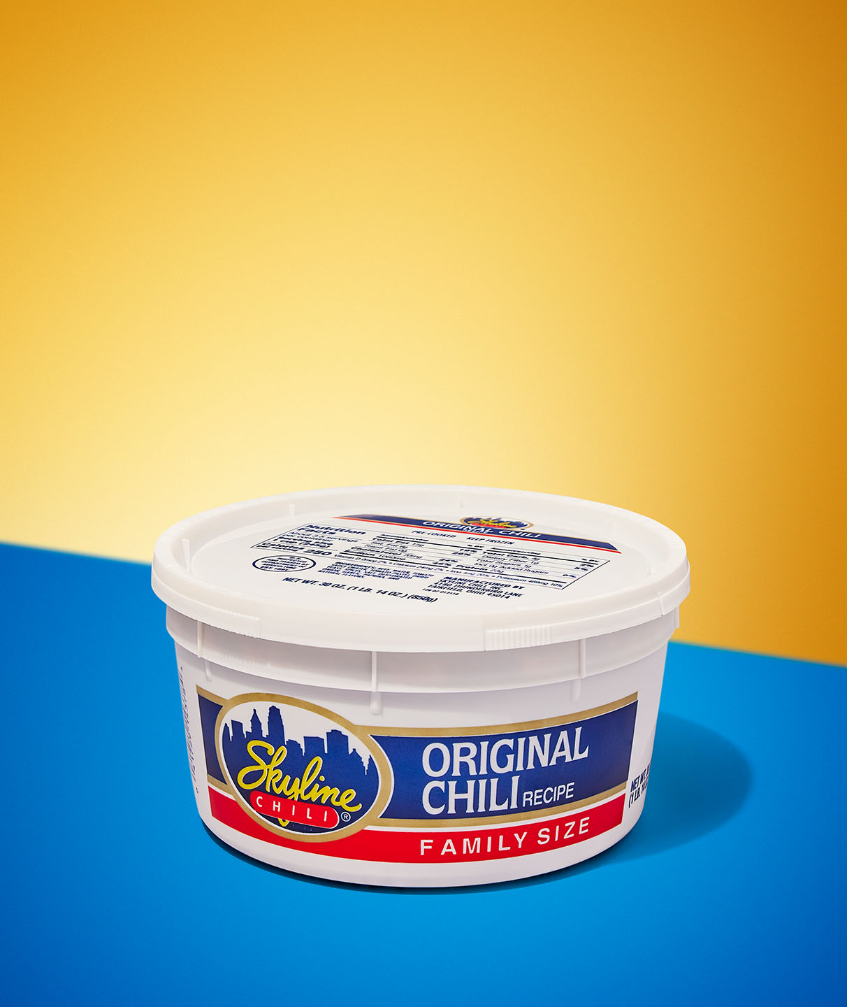 Grocery tub of skyline chili