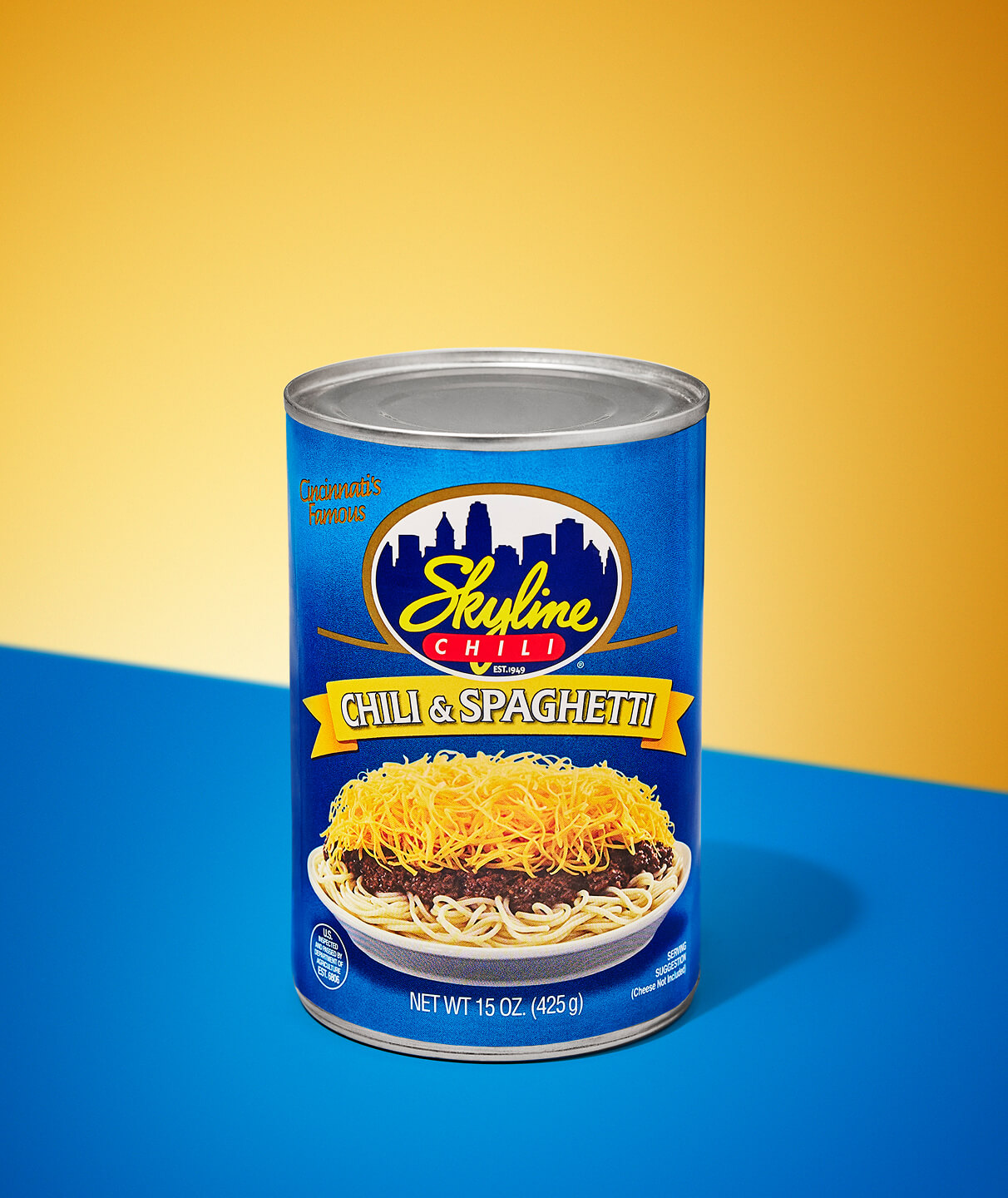15 oz can of Skyline chili and spaghetti grocery item