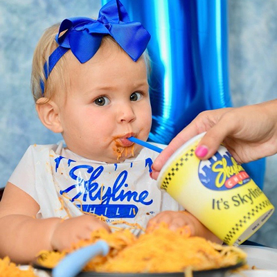 baby drinking skyline cup
