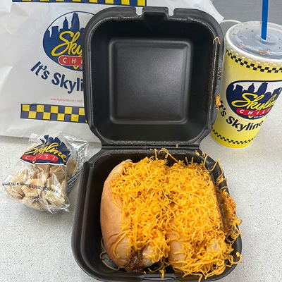 Carryout box of two conies