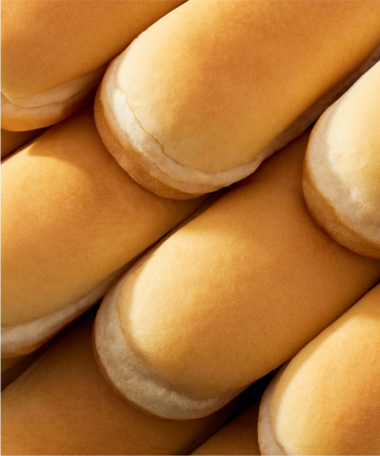 Close up shot of skyline hot dog buns