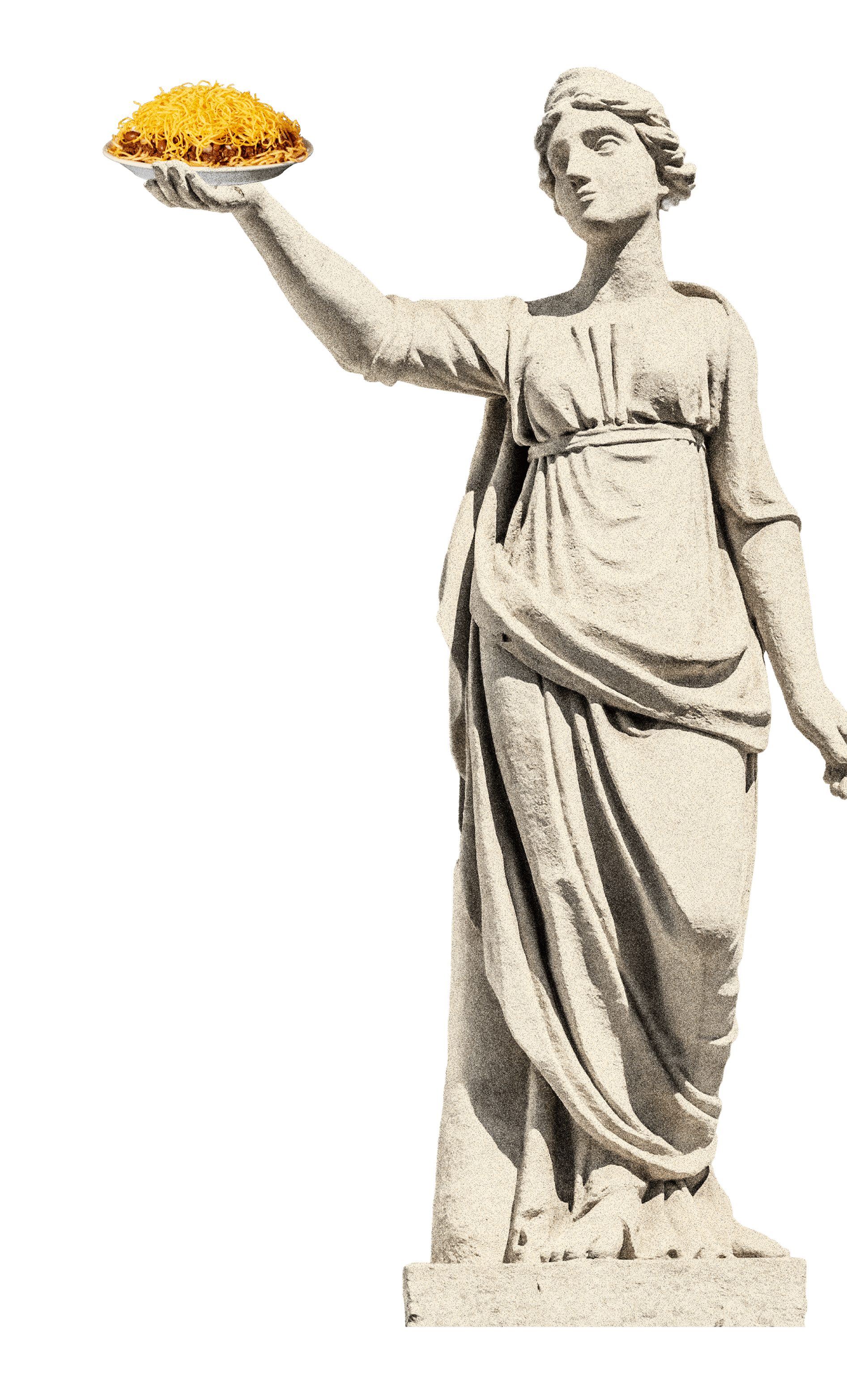 Greek Statue holding a 5 way